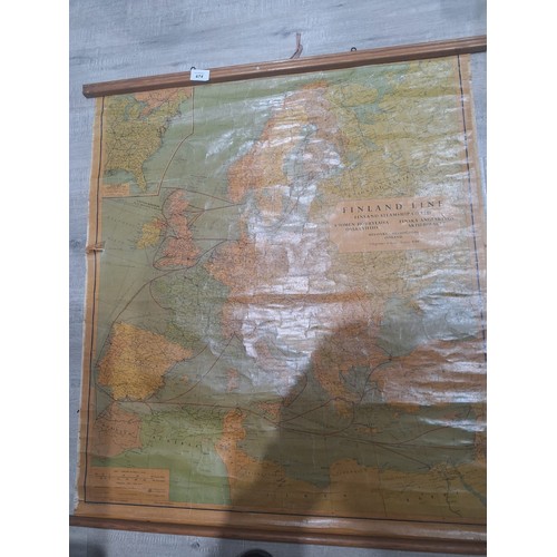 674 - Old Finland Line Steamship Co Map 1958