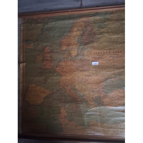 674 - Old Finland Line Steamship Co Map 1958