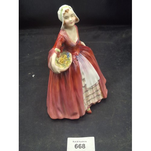 668 - Royal Doulton Old Figurine HN1537 Janet