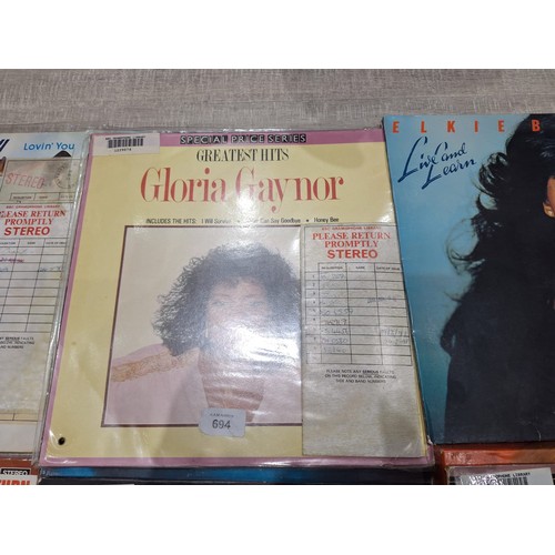 694 - Selection Of LP's and Vinyl To Include Gloria Gaynor Etc