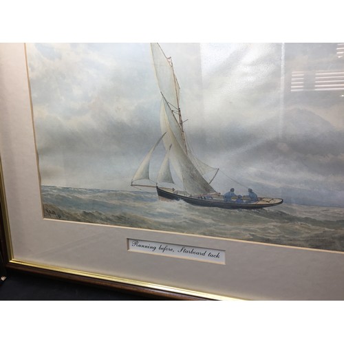 600 - Framed Print and Engraving and a Print of Ships