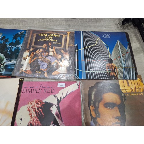 682 - 12 Vinyl LP's To Include Simply Red, Tom Jones, Elvis Etc