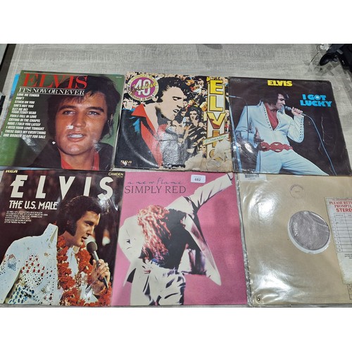 682 - 12 Vinyl LP's To Include Simply Red, Tom Jones, Elvis Etc