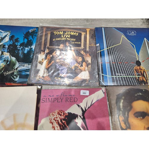 682 - 12 Vinyl LP's To Include Simply Red, Tom Jones, Elvis Etc