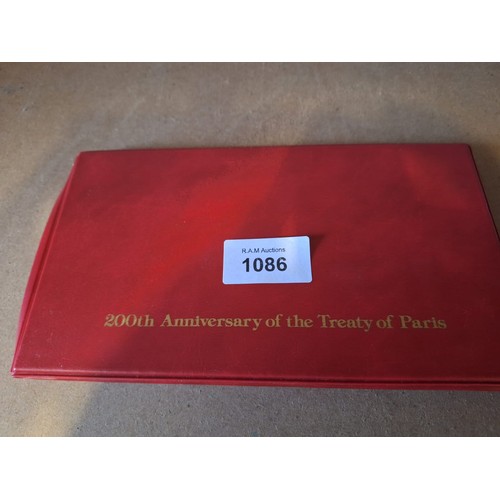 1086 - The 200th Anniversary of The Treaty of Paris Medallion and First Day Cover