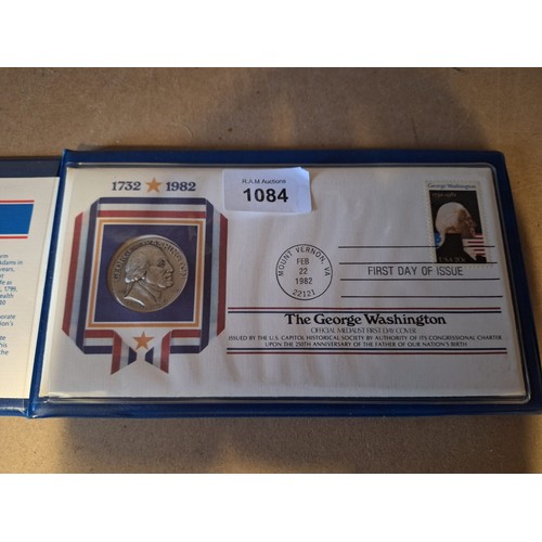 1084 - George Washington Official Medalist First Day Cover