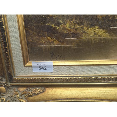 542 - Vintage Signed Oil On Canvas In A Frame