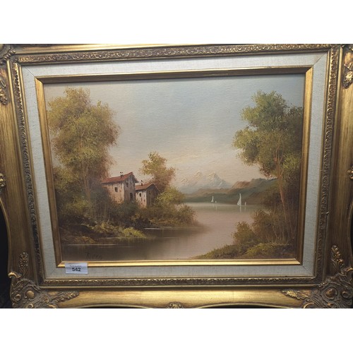 542 - Vintage Signed Oil On Canvas In A Frame