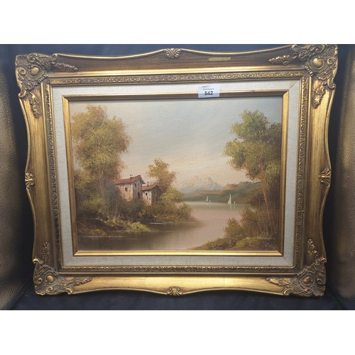 542 - Vintage Signed Oil On Canvas In A Frame