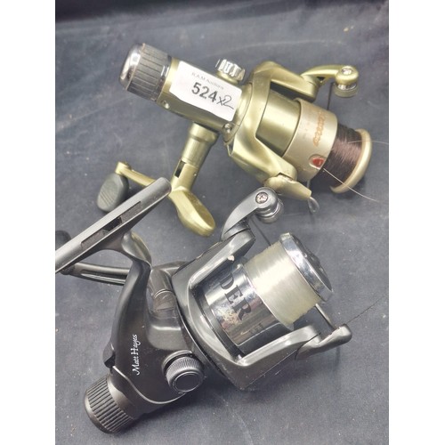 524 - Aurora AV Fishing Reel and a Mat Heyes TF 30/Feeder/Reel