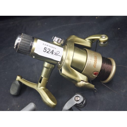 524 - Aurora AV Fishing Reel and a Mat Heyes TF 30/Feeder/Reel