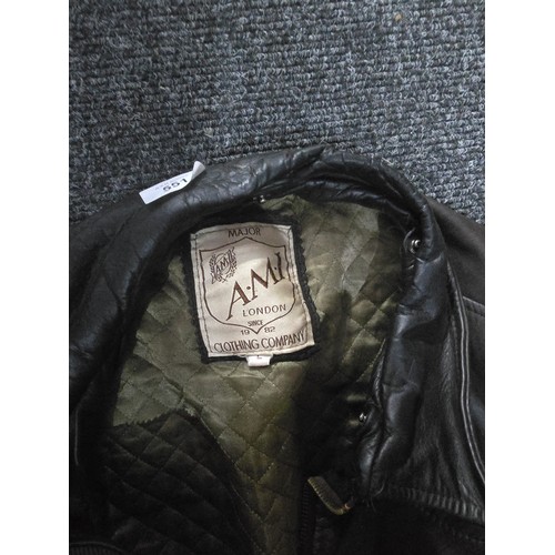 551 - Rare ami Paris Quality Leather Jacket