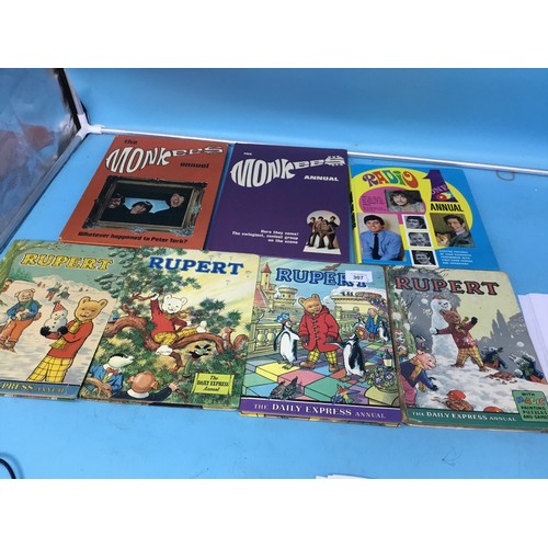 307 - Books x7 To Include Rupert, Monkees x2 and a Radio 1 60's Book
