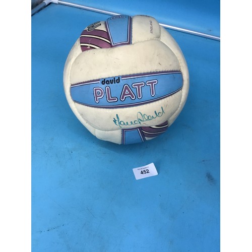 452 - David Platt Signed Football