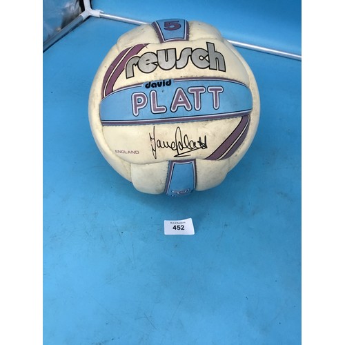 452 - David Platt Signed Football