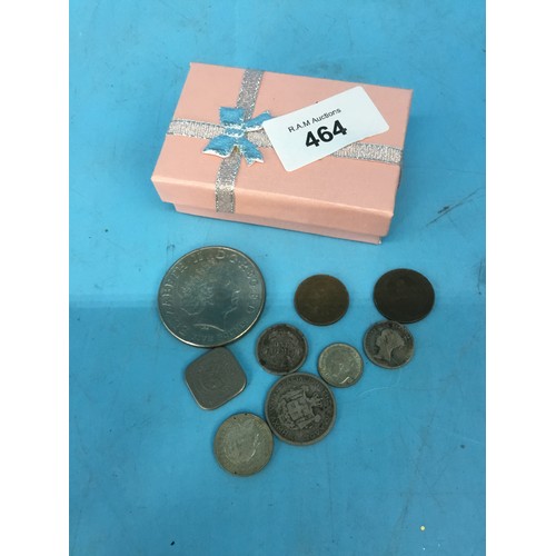 464 - Boxed £5 Coin and Other Coins