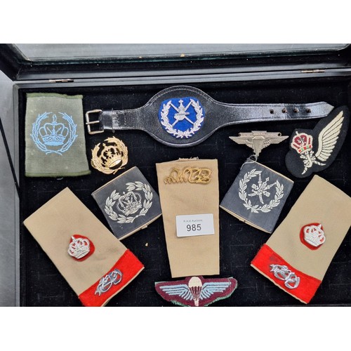 Pad of Military Badges, Pins, Epilettes Etc (pad not included)