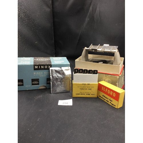 256 - Vintage Camera Accessories To Include Boxed Eumig Film Splice, Boxed Ilford Fillers Etc