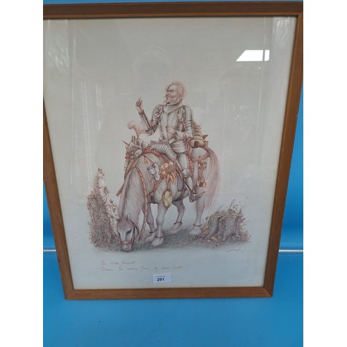 291 - Original Hamd Signed Picture of Lewis Carrolls White Night Through The Looking Glass Super Rare