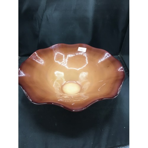 481 - Extra Large Murano Style Glass Bowl Approx 16