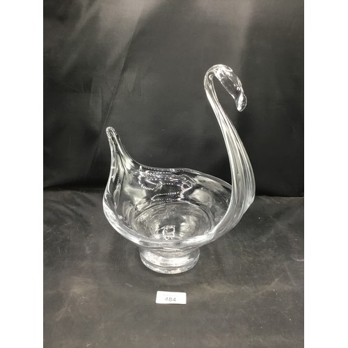 484 - Murano Style Large Glass Swan Approx 10