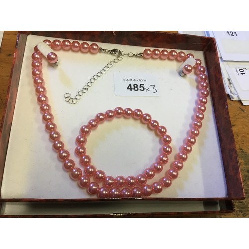 485 - Mixed Jewellery Lot To Include Earrings, Necklace and Bracelet