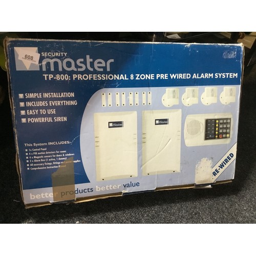 608 - Security Master TP800 Professional 8 Zone Pre Wired Alarm System
