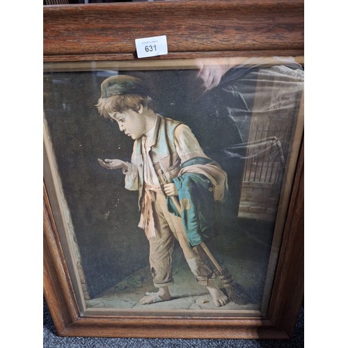 631 - Vintage Framed Picture 20 x 18