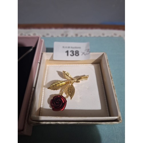 138 - Silver Chain, Boxed John Richards Chain and Pendant and a Boxed Brooch