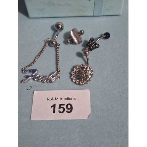 159 - Box of 4 Various Belly Rings