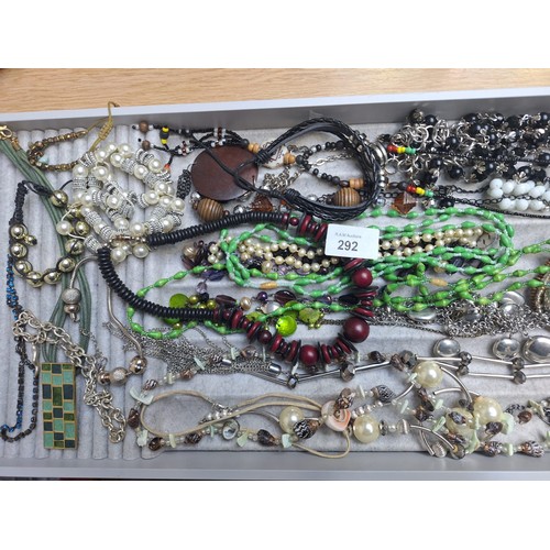 292 - Large Tray of Fashion and Vintage Jewellery (Tray Not Included)