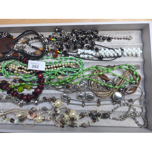 292 - Large Tray of Fashion and Vintage Jewellery (Tray Not Included)
