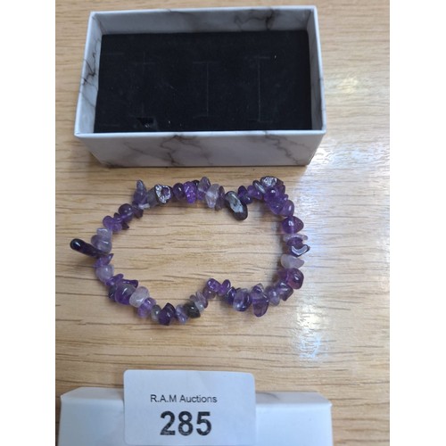 285 - Boxed Genuine Amethyst Necklace
