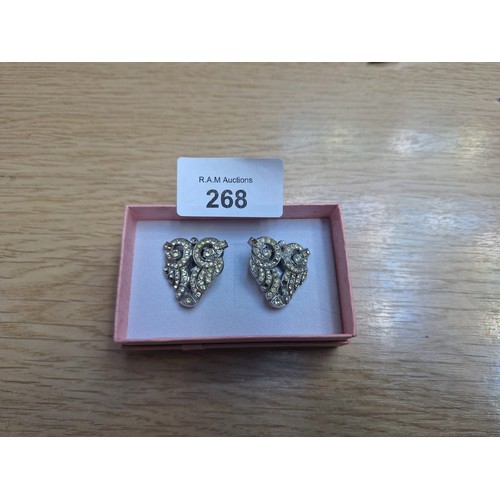 268 - Boxed Vintage/Retro Owl Clip On Earrings