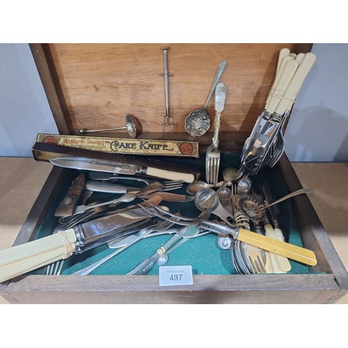 497 - Vintage EPNS and Silver Ware Super Box and Contents