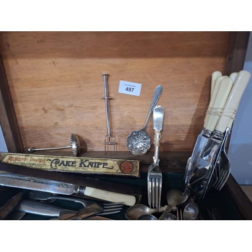 497 - Vintage EPNS and Silver Ware Super Box and Contents