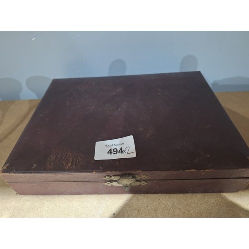 494 - Cased EPNS and Bone Knives and Forks and a 3 Branch Candelabra