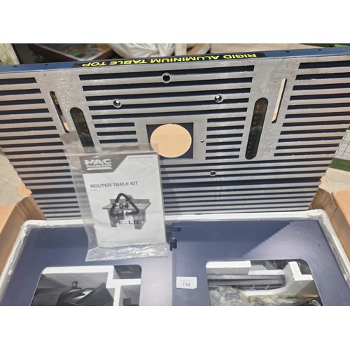 Macallister Router Table RT200 In The Box With Paperwork Etc Like New