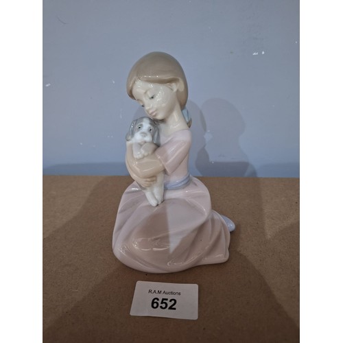 652 - Nao Girl Cuddling A Pup