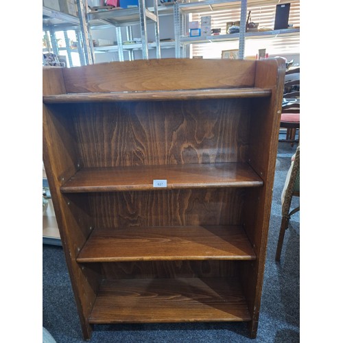 627 - Vintage Retro Solid Wood Bookcase