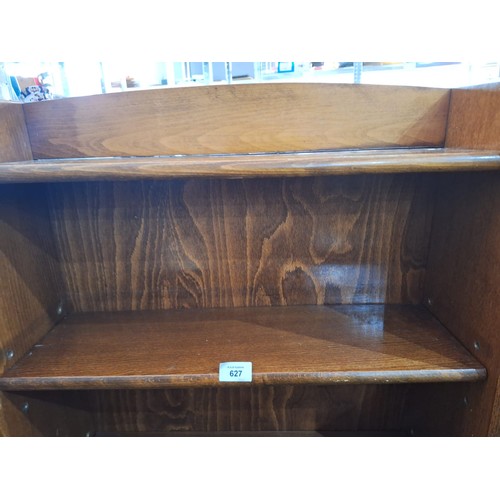 627 - Vintage Retro Solid Wood Bookcase
