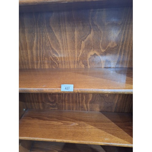 627 - Vintage Retro Solid Wood Bookcase