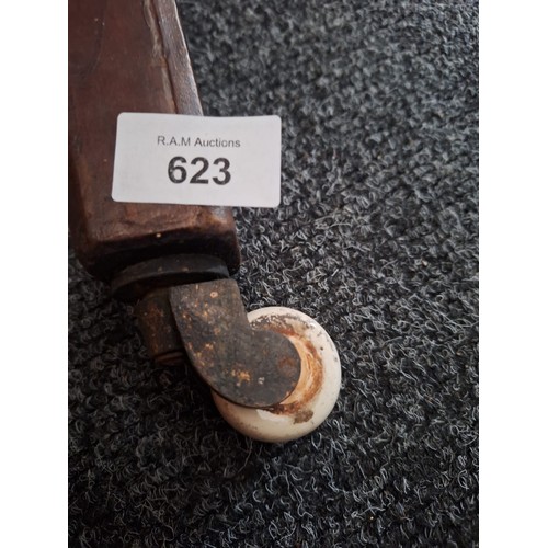 623 - Large Antique Victorian Chair On Castors