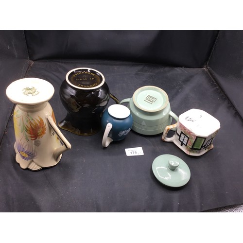 176 - Decorative Jugs x4 To Include Arthur Woods and a Sugar Bowl