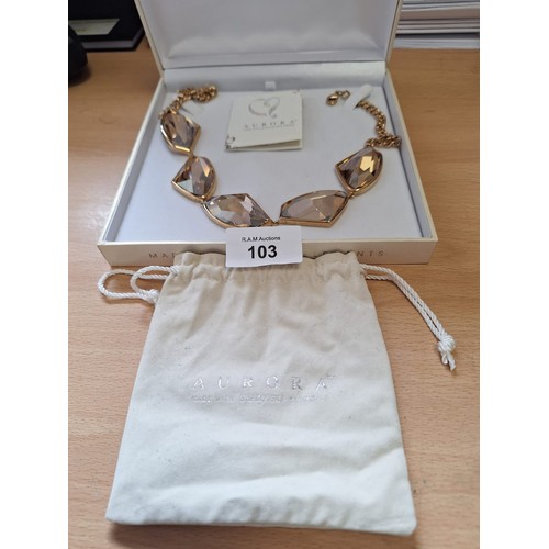 103 - Boxed Aurora Crystal Element Necklace With Tags
