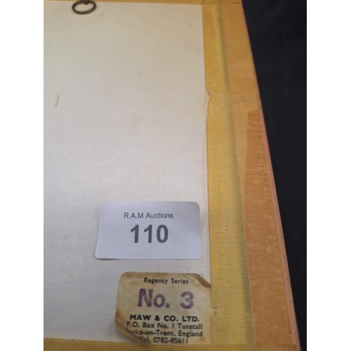 110 - Maw and Co Framed Regency Figure Tile In Black and Gold