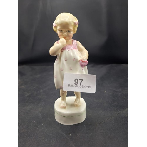 97 - FG Doughty Signed Worcester Figure Only Me 3226