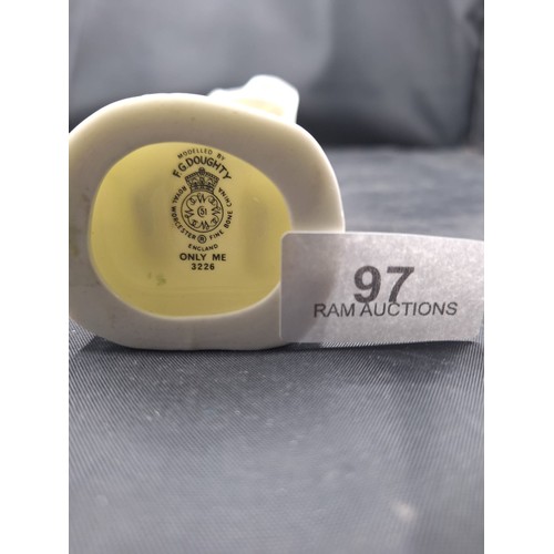 97 - FG Doughty Signed Worcester Figure Only Me 3226