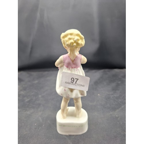 97 - FG Doughty Signed Worcester Figure Only Me 3226