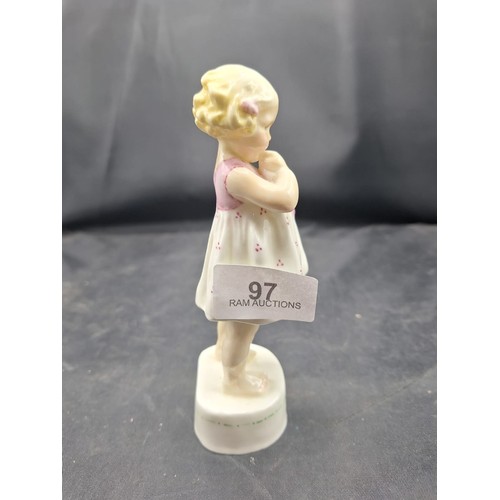 97 - FG Doughty Signed Worcester Figure Only Me 3226